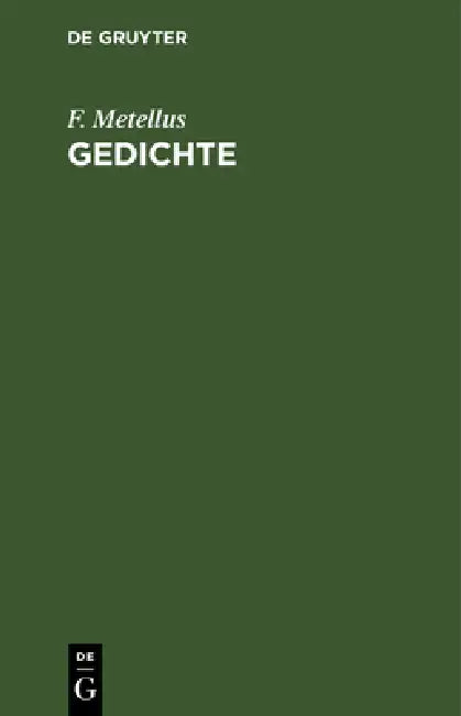 Gedichte by F. Metellus