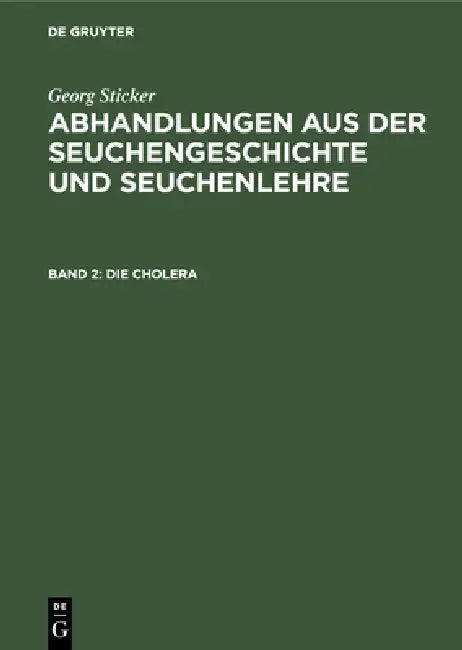 Die Cholera by Georg Sticker