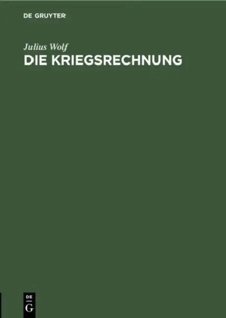 Die Kriegsrechnung by Julius Wolf