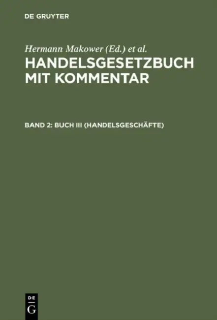 Buch III (Handelsgeschäfte) by Hermann Makower, E. Loewe