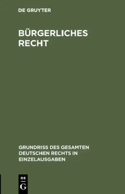 Bürgerliches Recht by de Gruyter
