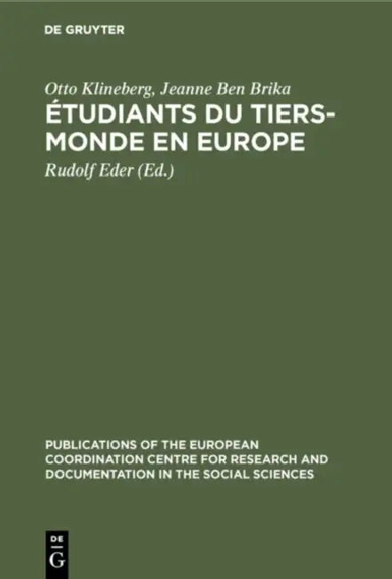 Étudiants du tiers-monde en Europe by Otto Klineberg, Jeanne Ben Brika, Rudolf Eder