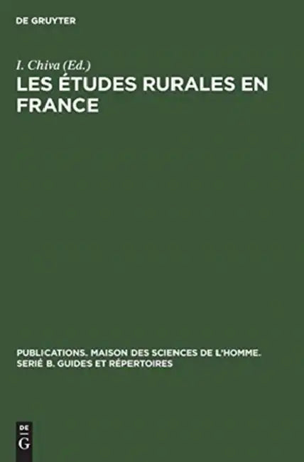 Les études rurales en France by I. Chiva