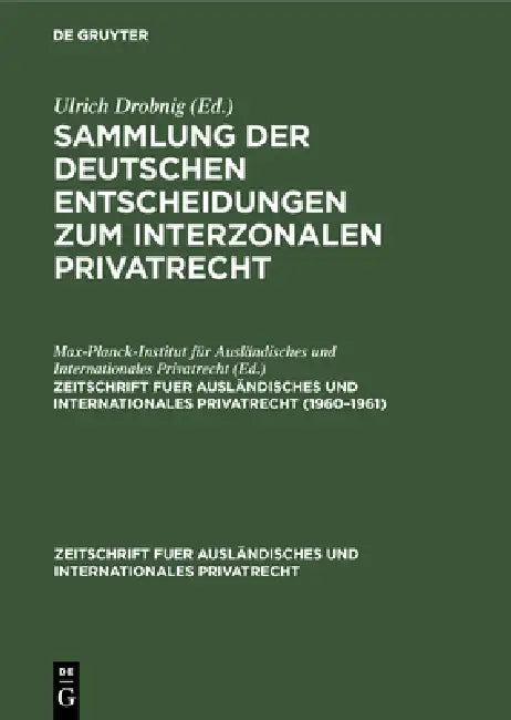 1960-1961 by Max-Planck-Institut Für Ausländisches Un