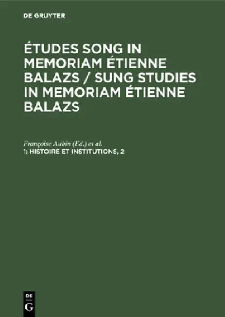 Histoire et institutions, 2 by Françoise Aubin, École Pratique Des Hautes Études