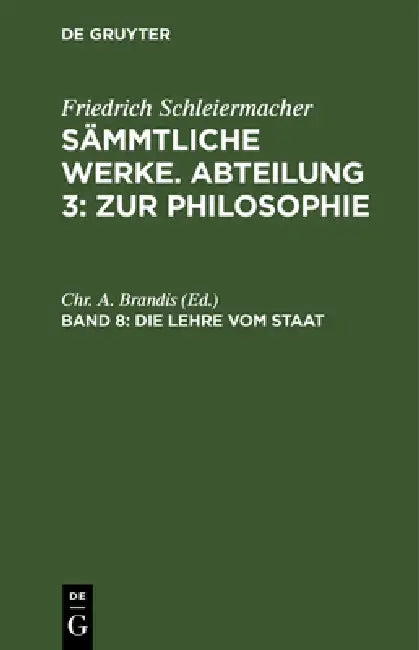 Die Lehre vom Staat by Chr A. Brandis