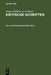 Kritische Schriften by August Wilhelm Von Schlegel