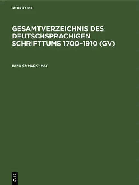 Mark - May by Hilmar Schmuck, Willi Gorzny, Peter Geils