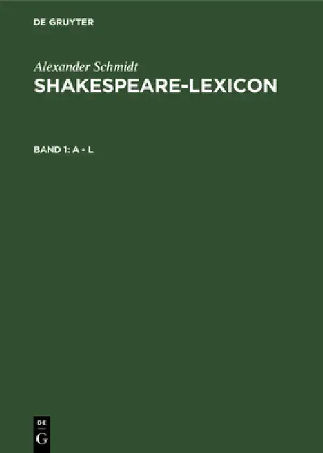 A - L by Gregor Sarrazin, Alexander Schmidt