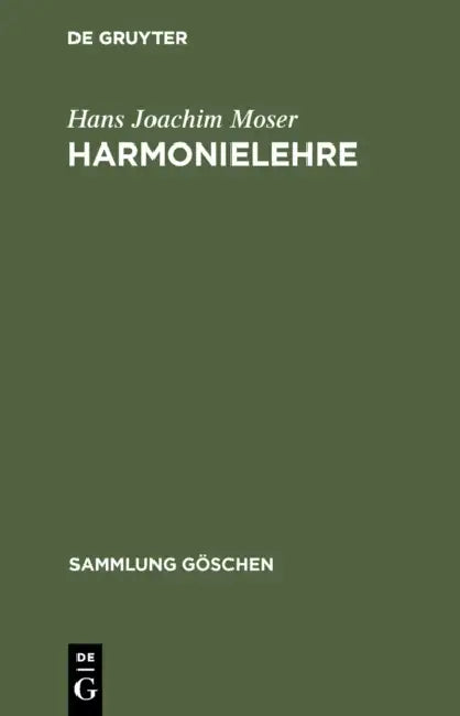 Harmonielehre by Hans Joachim Moser