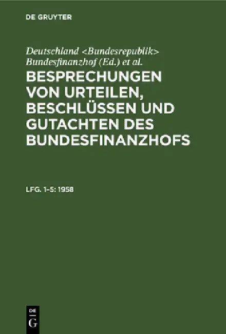 1958 by Deutschland Bundesfinanzhof, Hans U. Loepelmann