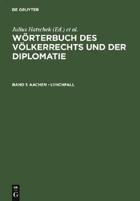Aachen - Lynchfall by Julius Hatschek, Karl Strupp