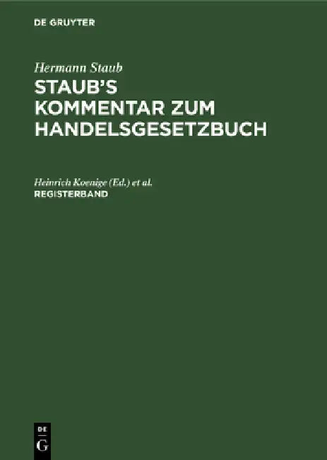 Registerband by Heinrich Koenige, Albert Pinner, Felix Bondi