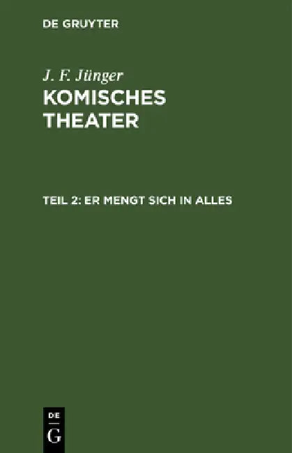 Er mengt sich in Alles by J. F. Jünger