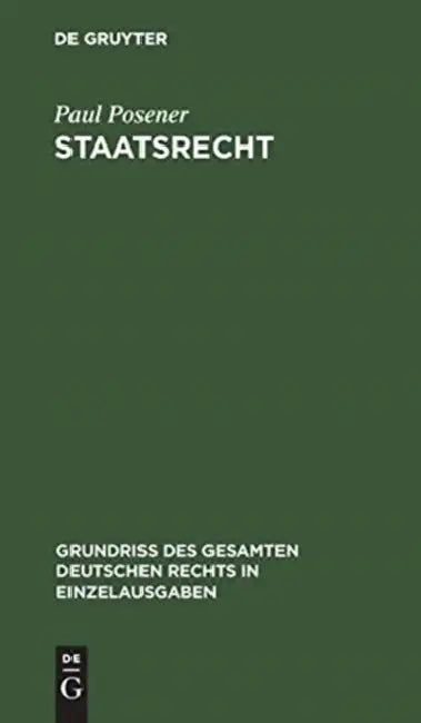 Staatsrecht by Paul Posener