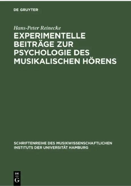 Experimentelle Beiträge Zur Psychologie Des Musikalischen Hörens: Großplastik; Mit Den Abbildungen Sämtlicher Bildwerke by Hans-Peter Reinecke
