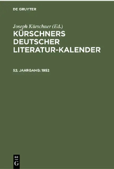 1952 by Joseph Kürschner