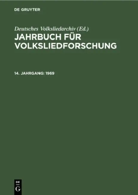 1969 by Deutsches Volksliedarchiv