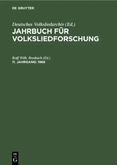 1966 by Rolf Wilh Brednich