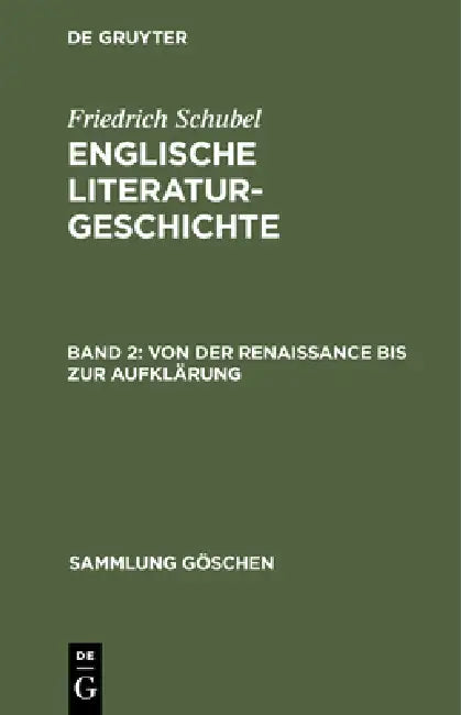 Von Der Renaissance Bis Zur Aufklärung by Friedrich Schubel