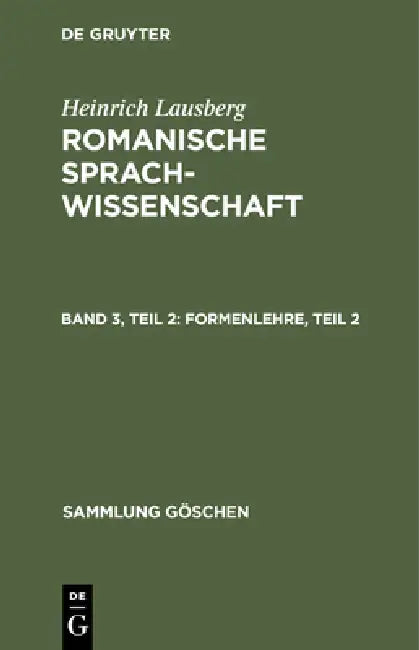 Formenlehre, Teil 2 by Heinrich Lausberg