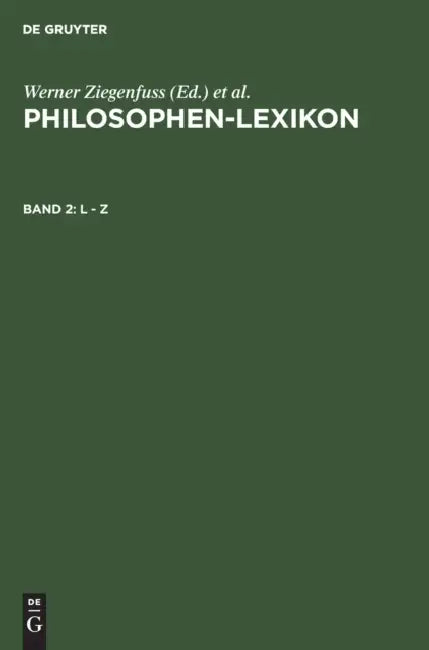 L - Z by Werner Ziegenfuss, Gertrud Jung