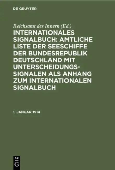 1. Januar 1914 by Reichsamt Des Innern