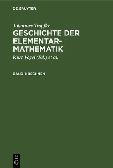 Rechnen by Kurt Vogel, Karin Reich, Helmuth Gericke