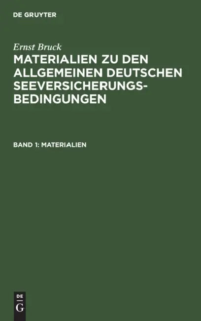 Materialien by Vereinigte Handelskammern, Ernst Bruck
