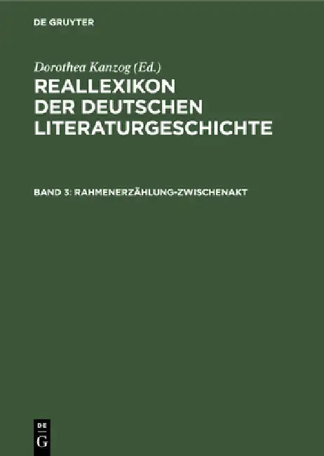 Rahmenerzählung-Zwischenakt by Paul Merker, Wolfgang Stammler, Klaus Kanzog