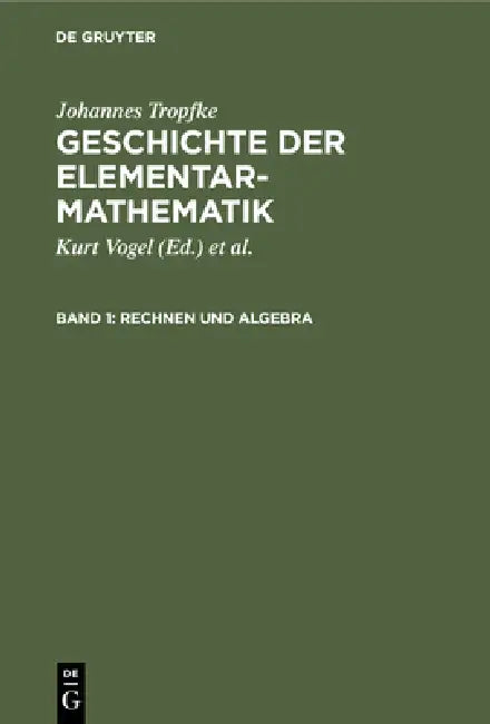 Rechnen Und Algebra by Kurt Vogel, Karin Reich, Helmuth Gericke