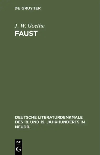 Faust: Ein Fragment by J. W. Goethe