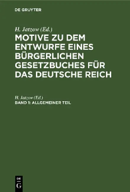 Allgemeiner Teil by H. Jatzow