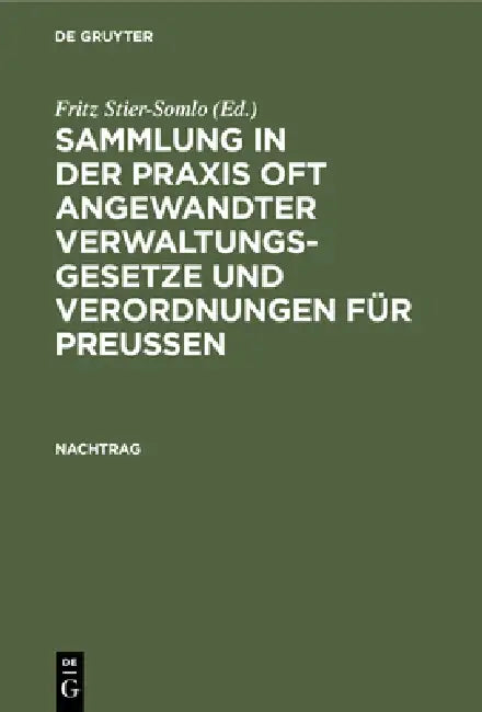 Nachtrag by Fritz Stier-Somlo