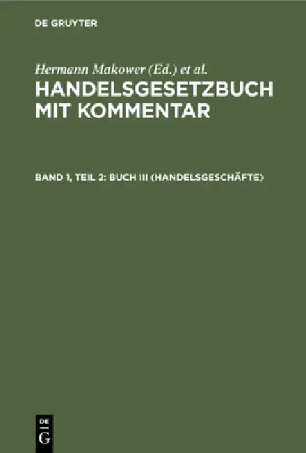 Buch III (Handelsgeschäfte) by Hermann Makower, E. Loewe