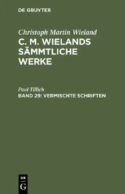 Vermischte Schriften by Christoph Martin Wieland