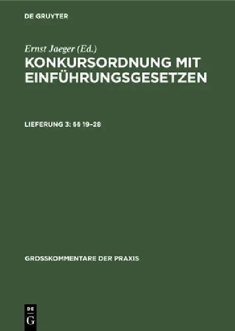 §§ 19-28 by Wolfram Henckel