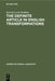 The Definite Article in English Transformations by Beverly Levin Robbins