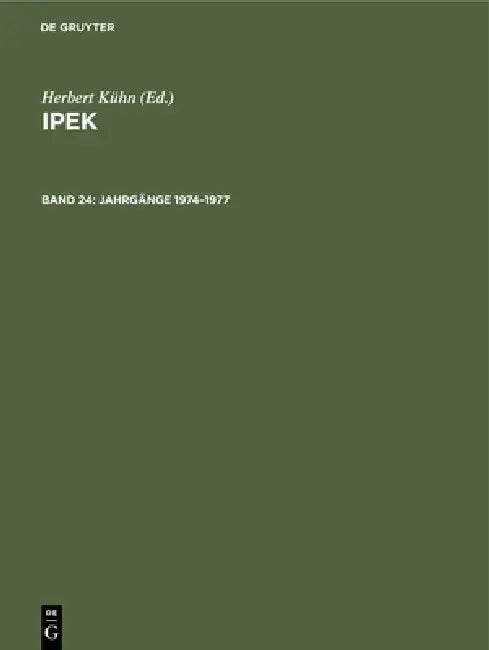 Jahrgänge 1974-1977 by Herbert Kühn