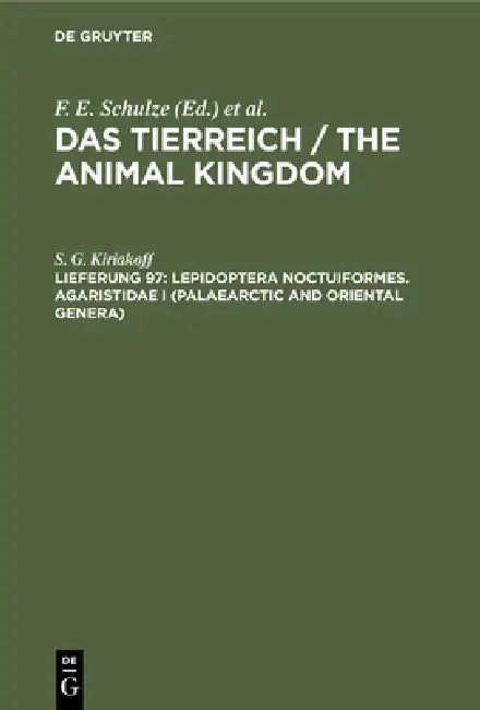Lepidoptera Noctuiformes. Agaristidae I (Palaearctic and Oriental Genera) by S. G. Kiriakoff