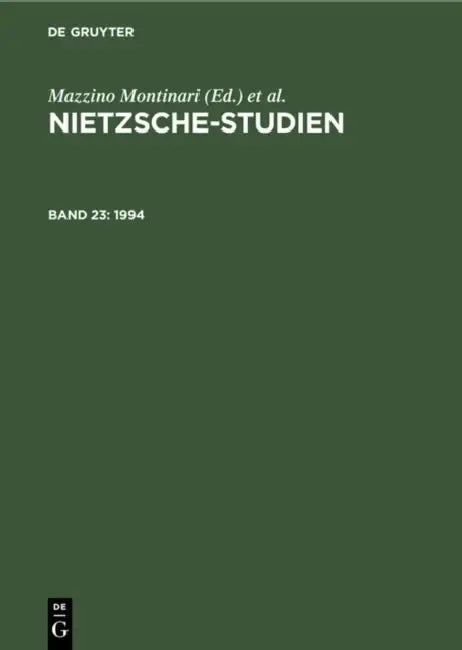 1994 by Mazzino Montinari, Wolfgang Müller-Lauter, Heinz Wenzel