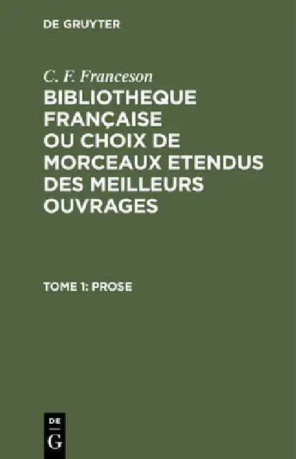 Prose by C. F. Franceson