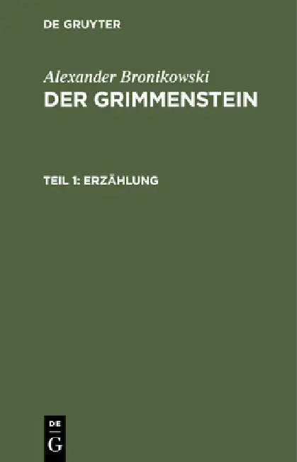 Erzählung by Alexander Bronikowski
