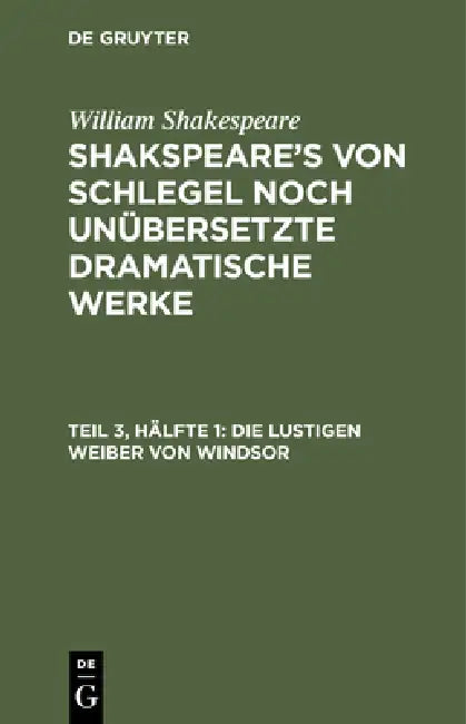 Die Lustigen Weiber Von Windsor by Hans Karl Dippold