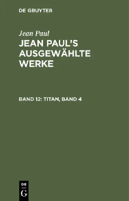 Titan, Band 4 by Jean Paul