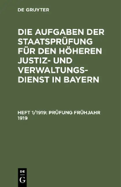 Prüfung Frühjahr 1919 by No Contributor