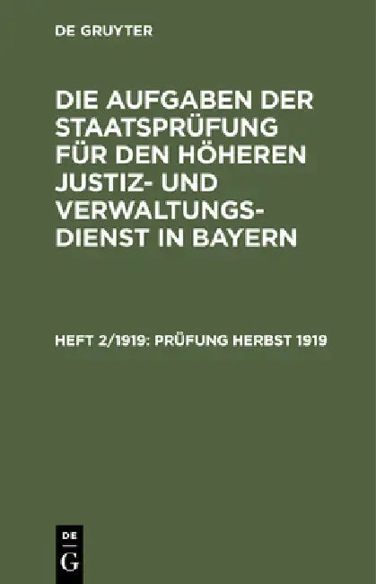 Prüfung Herbst 1919 by No Contributor