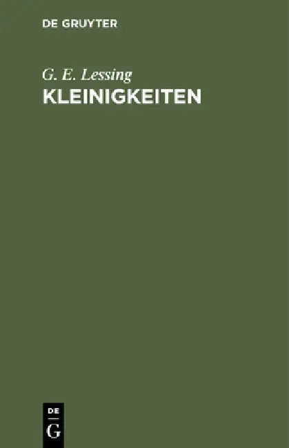 Kleinigkeiten by G. E. Lessing