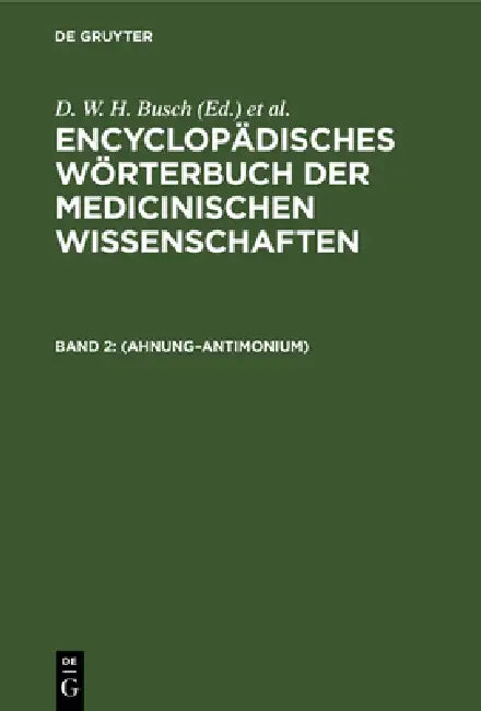 (Ahnung-Antimonium) by D. W. H. Busch, Carl Ferdinand Gräfe, J. F. Diffenbach