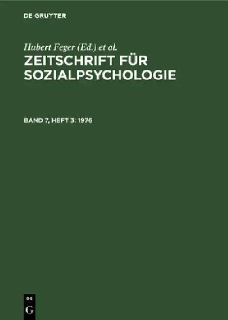 1976 by Hubert Feger, C. F. Graumann, Klaus Holzkamp